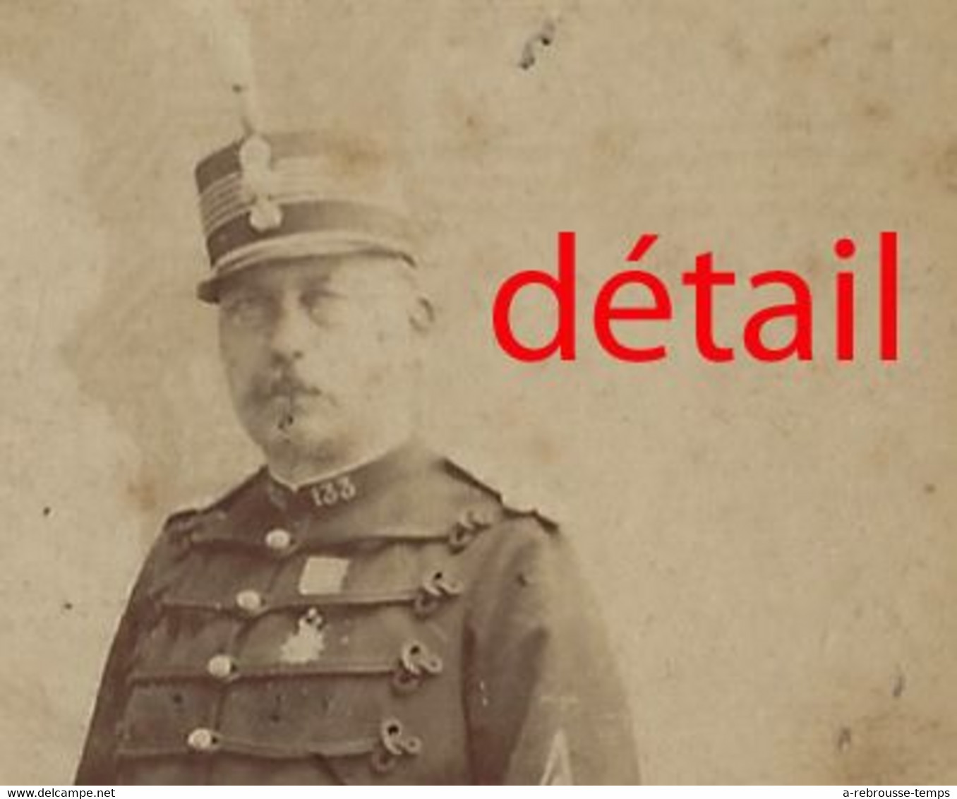 CDV Officier Avec Aigrette Et Médaille 133e Régiment-photo à Belley (Ain) François  Delfino - Guerra, Militares
