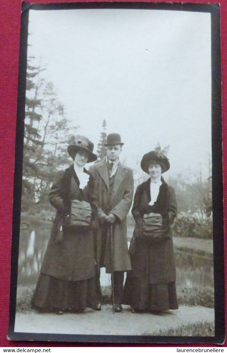 44 NANTES JARDIN DES PLANTES -   PHOTO ALBUMINEE - EVA - MARCELLE LAUNAY ET X  1910 - Places