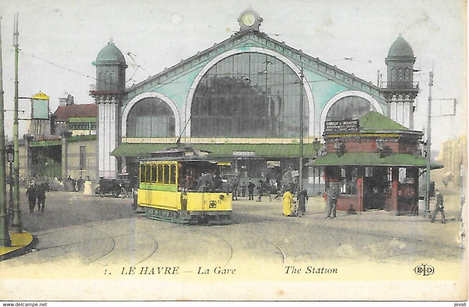 CPA   - 76 - LE HAVRE  La Gare  ( Animation, Tramway ) - Station