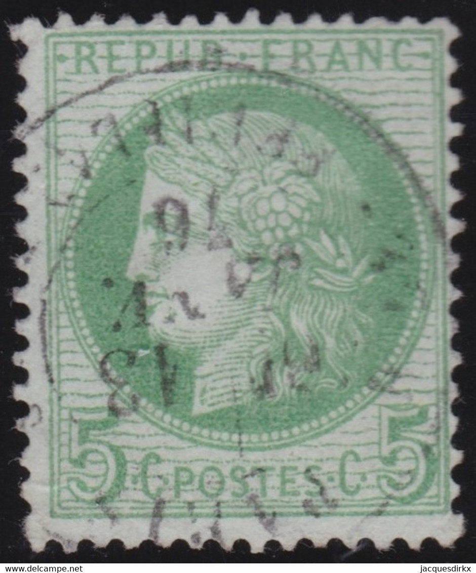 France    .   Y&T    .  53      .     O     .   Oblitéré - 1871-1875 Cérès