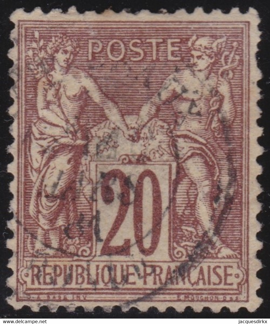 France    .   Y&T    .    67        .     O     .   Oblitéré - 1876-1878 Sage (Type I)