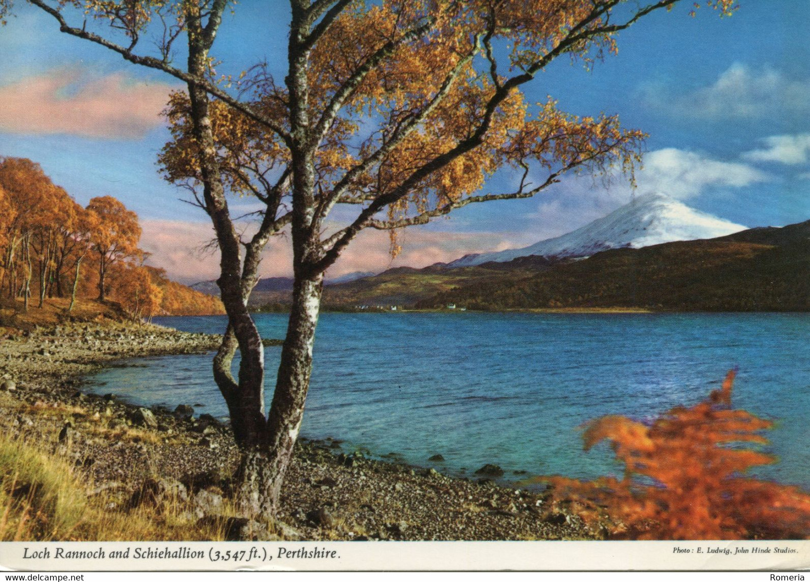 Royaume Uni - Ecosse - Loch Rannoch And Schiehallion, Pertshire - Ecrite, Timbrée - Perthshire