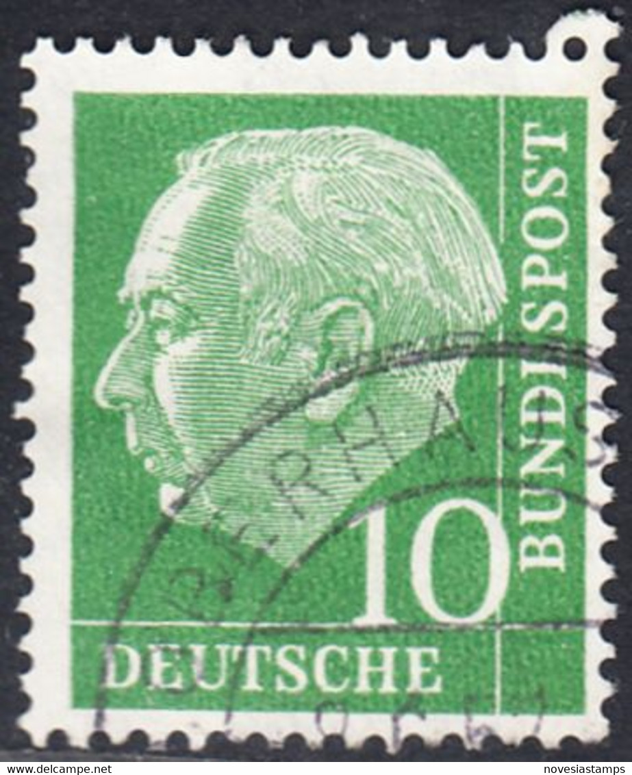 !b! GERMANY Mi. 0183 USED SINGLE Bundespräsident Theodor Heuss (x2) - Gebraucht