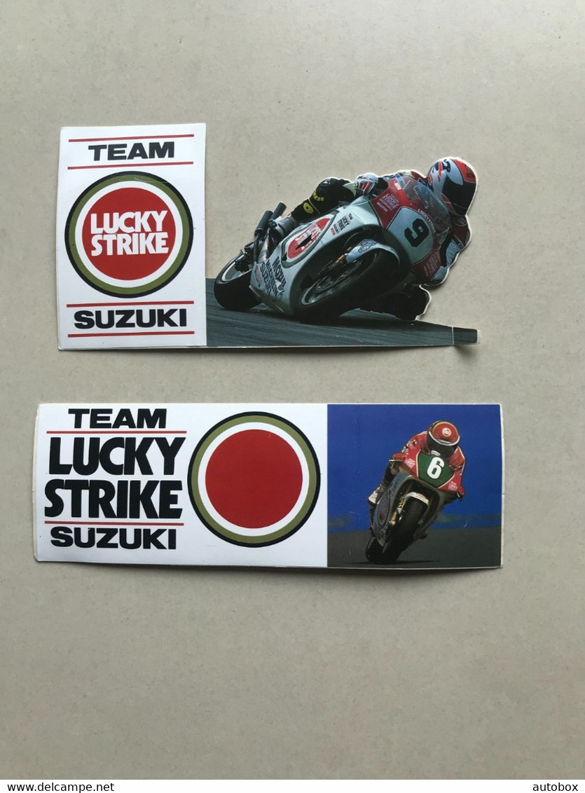 2 X Autocollant LUCKY STRIKE SUZUKI   - MOTO GRAND PRIX Sticker - Autocollants