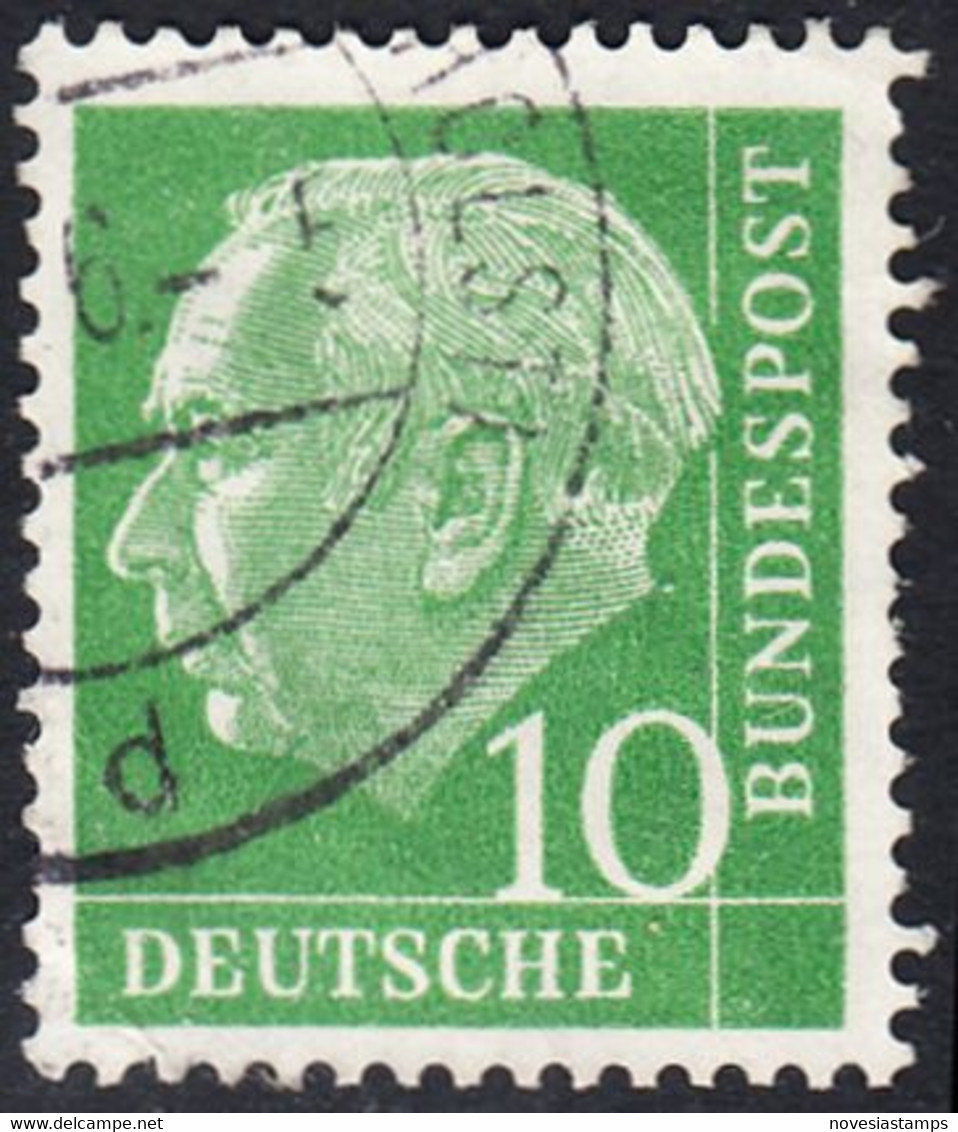 !b! GERMANY Mi. 0183 USED SINGLE Bundespräsident Theodor Heuss (z6) - Gebraucht