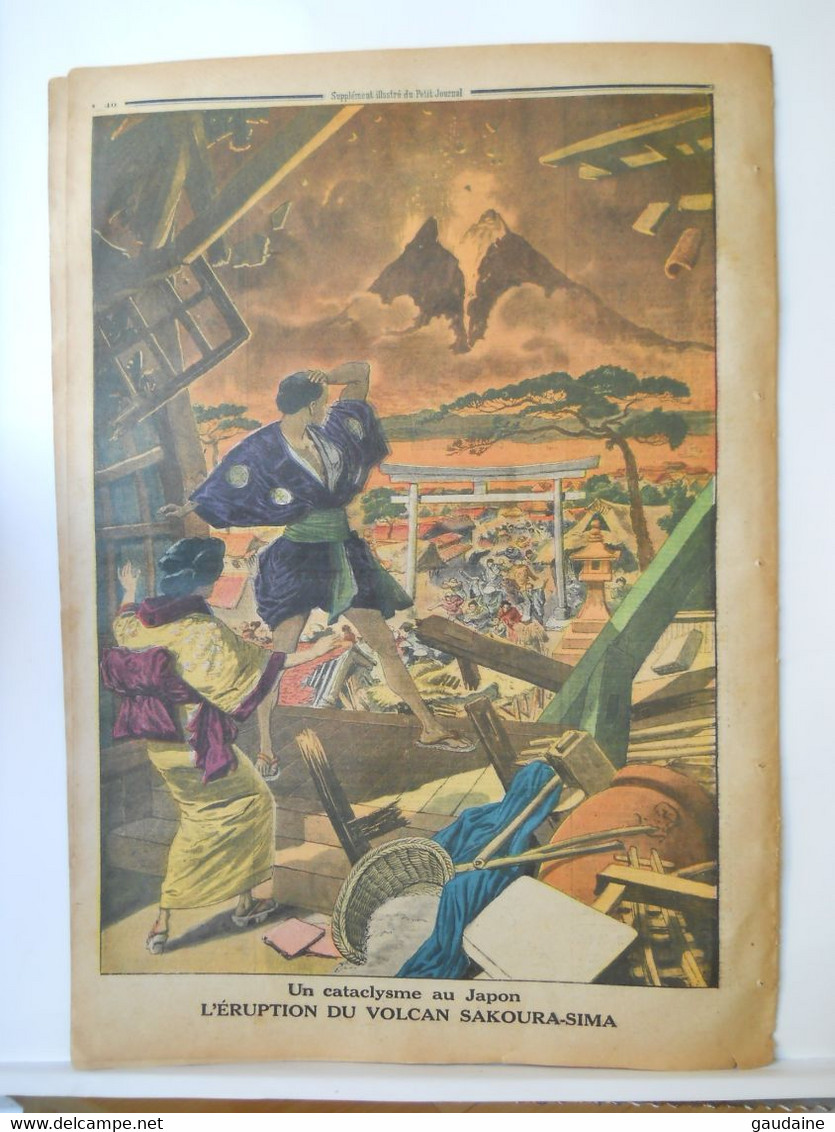 LE PETIT JOURNAL N°1211 - 1 FEVRIER 1914 - L'HIVER DES RICHES ET DES PAUVRES - JAPON ERUPTION DU VOLCAN SAKOURA-LIMA - Le Petit Journal
