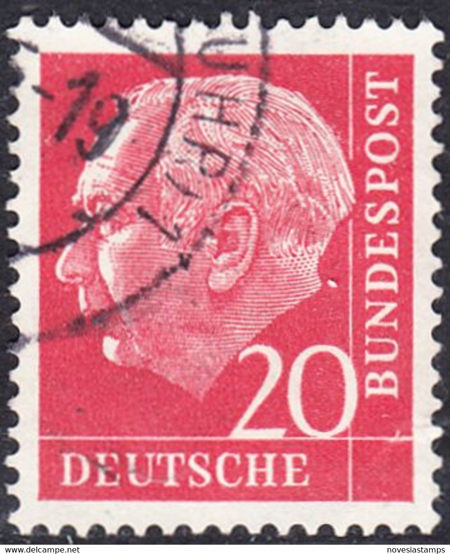 !b! GERMANY Mi. 0185 USED SINGLE Bundespräsident Theodor Heuss (n) - Gebraucht