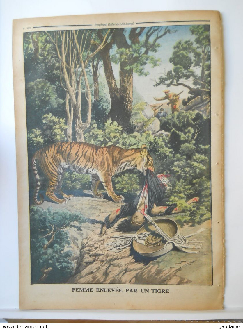 LE PETIT JOURNAL N°1217 - 15 MARS 1914 - ROYAUME D'ALBANIE -  AU TONKIN UNEFEMME ENLEVE PAR UN TIGRE - Le Petit Journal