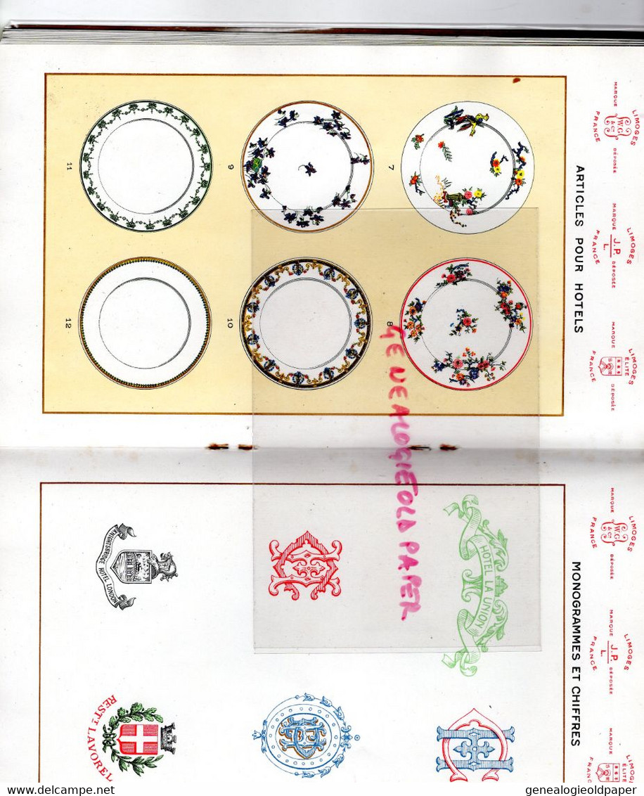 87- LIMOGES- RARE CATALOGUE GUERIN POUYAT ELITE- VAISSELLE PORCELAINES POUR HOTEL RESTAURANTS  KAOLIN PORCELAINE