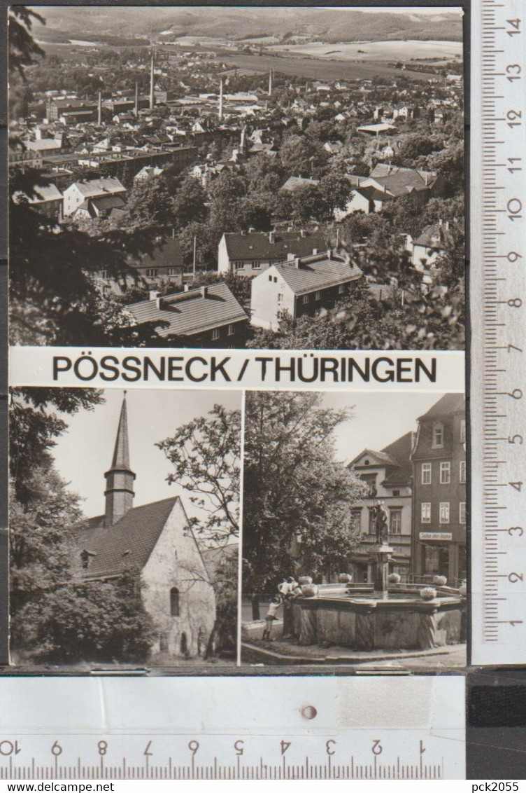 Pössneck 3 Bilder Teilansicht, Gottesackerkirche, Marktbrunnen Nicht Gelaufen ( AK 978 )  Günstige Versandkosten - Poessneck