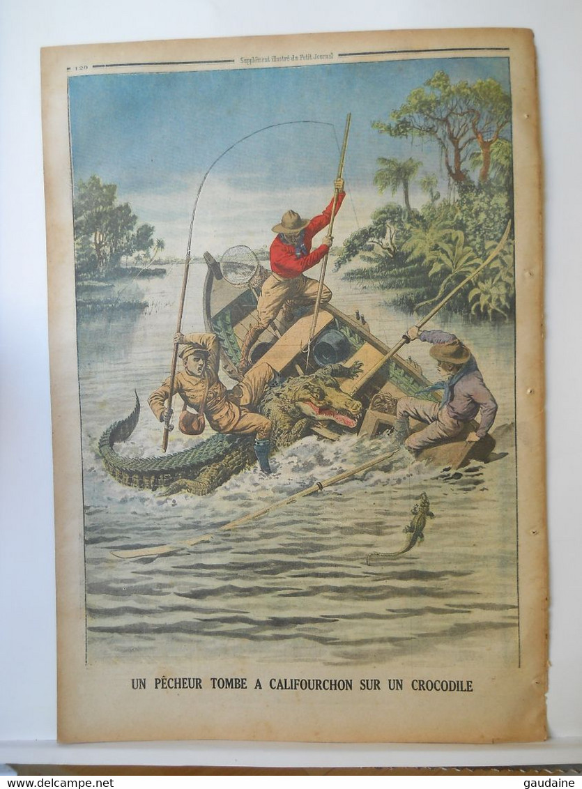 LE PETIT JOURNAL N°1221 - 12 AVRIL 1914 - PAQUES FETE DES CLOCHES LE CARILLONEUR - PECHEUR ET CROCODILE - Le Petit Journal