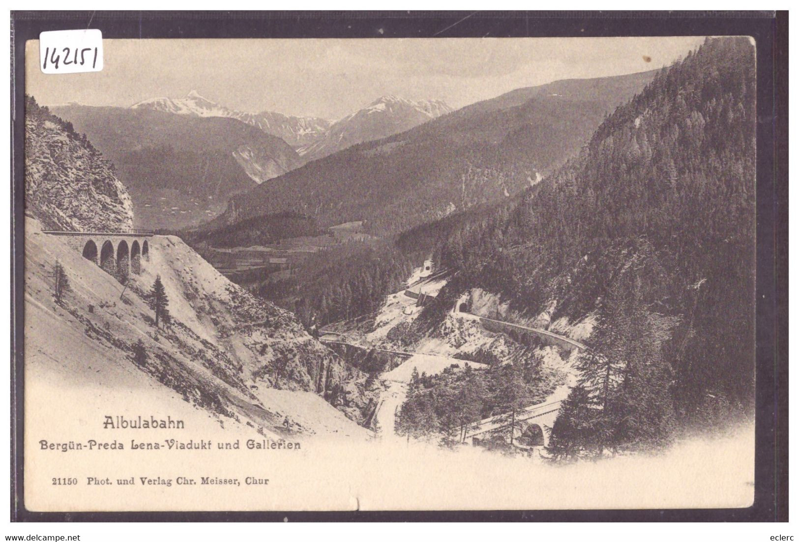 ALBULA BAHN  - TRAIN - LENA VIADUKT ZWISCHEN BERGÜN UND PREDA - B ( PETIT ACCROC EN BAS ) - Bergün/Bravuogn