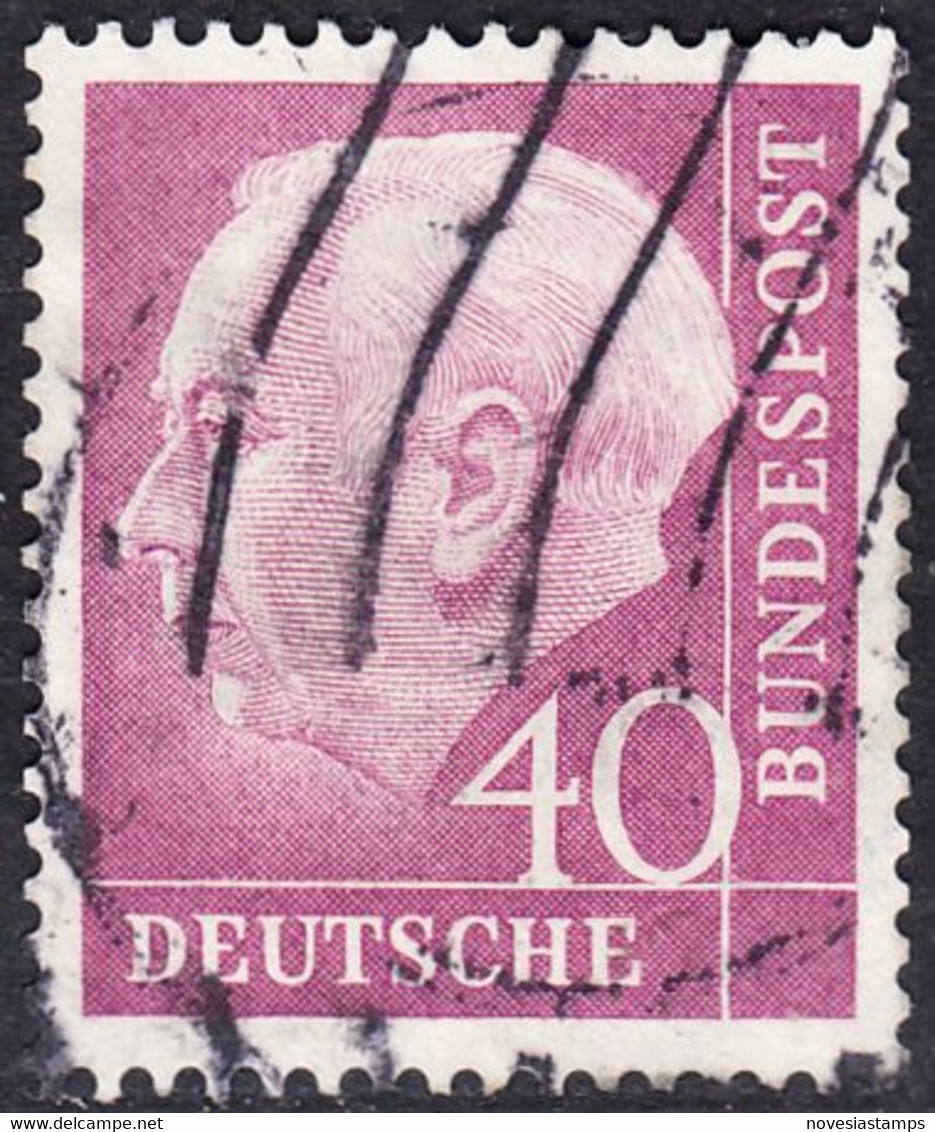 !b! GERMANY Mi. 0188 USED SINGLE Bundespräsident Theodor Heuss (b) - Gebraucht