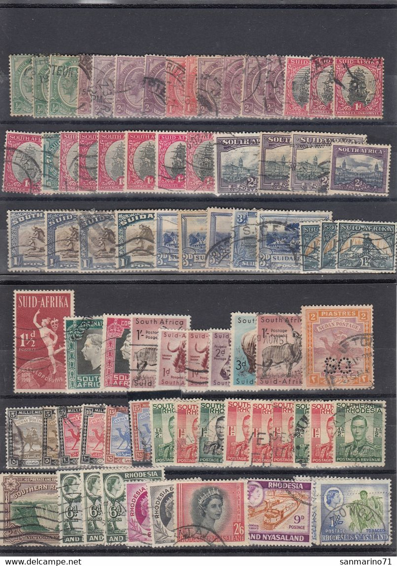 SOUTH AFRICA AND RHODESIA Used Stamps Lot - Verzamelingen & Reeksen