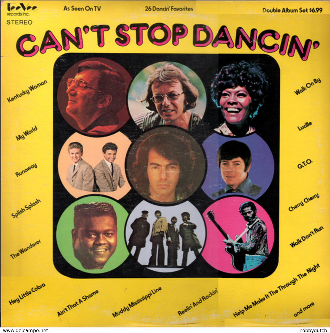 * LP *  CAN'T STOP DANCIN' - Everly Brothers / Neil Diamond / Del Shannon / Chuck Berry / Hollies A.o. - Compilaties