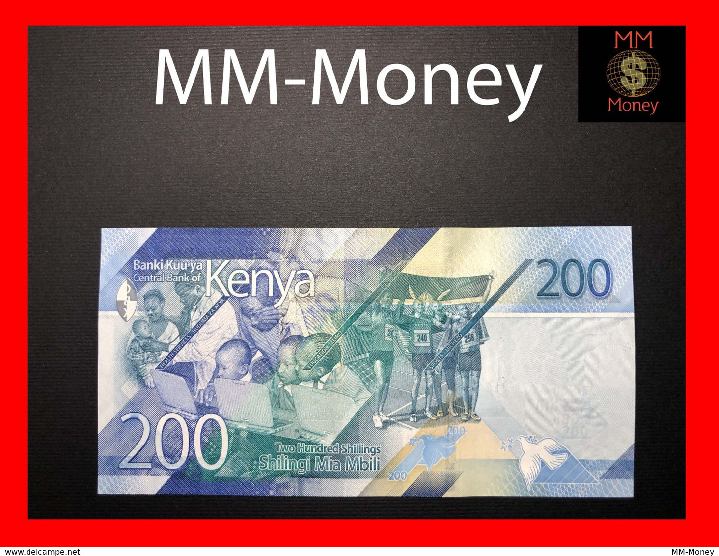 KENYA   200  Shillings  2019  P. 54  (new)  "ZZ Replacement"  UNC - Kenia