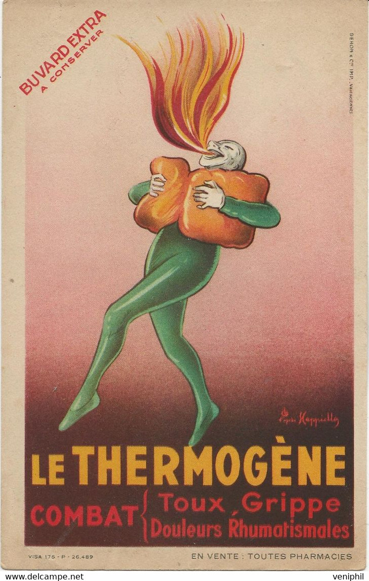 BUVARD - LE THERMOGENE - ILLUSTRATION D'APRES KAPPIELLO - Produits Pharmaceutiques