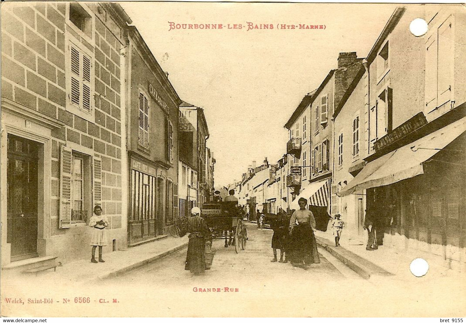 52 BOURBONNE LES BAINS GRANDE RUE. CARTE UTILISEE POUR COMMANDER CHEZ BLOT GALLAND TOURNUS - Bourbonne Les Bains