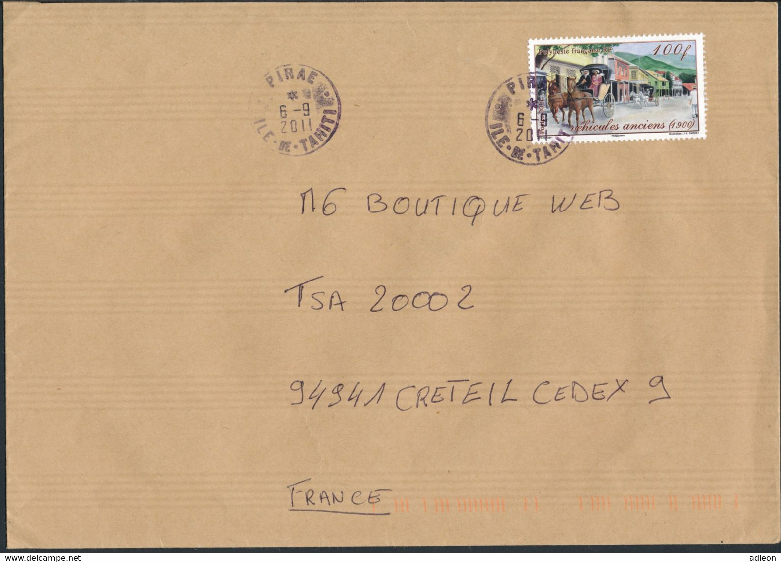 Polynésie 2011 - YT 950 Sur Lettre C6 - Briefe U. Dokumente