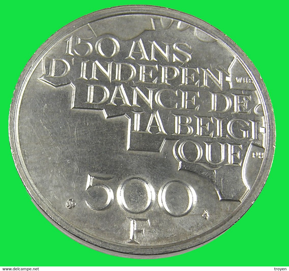 500 Francs - Belgique - Argent - 1980 - TTB + - Légende Fr. - 500 Frank