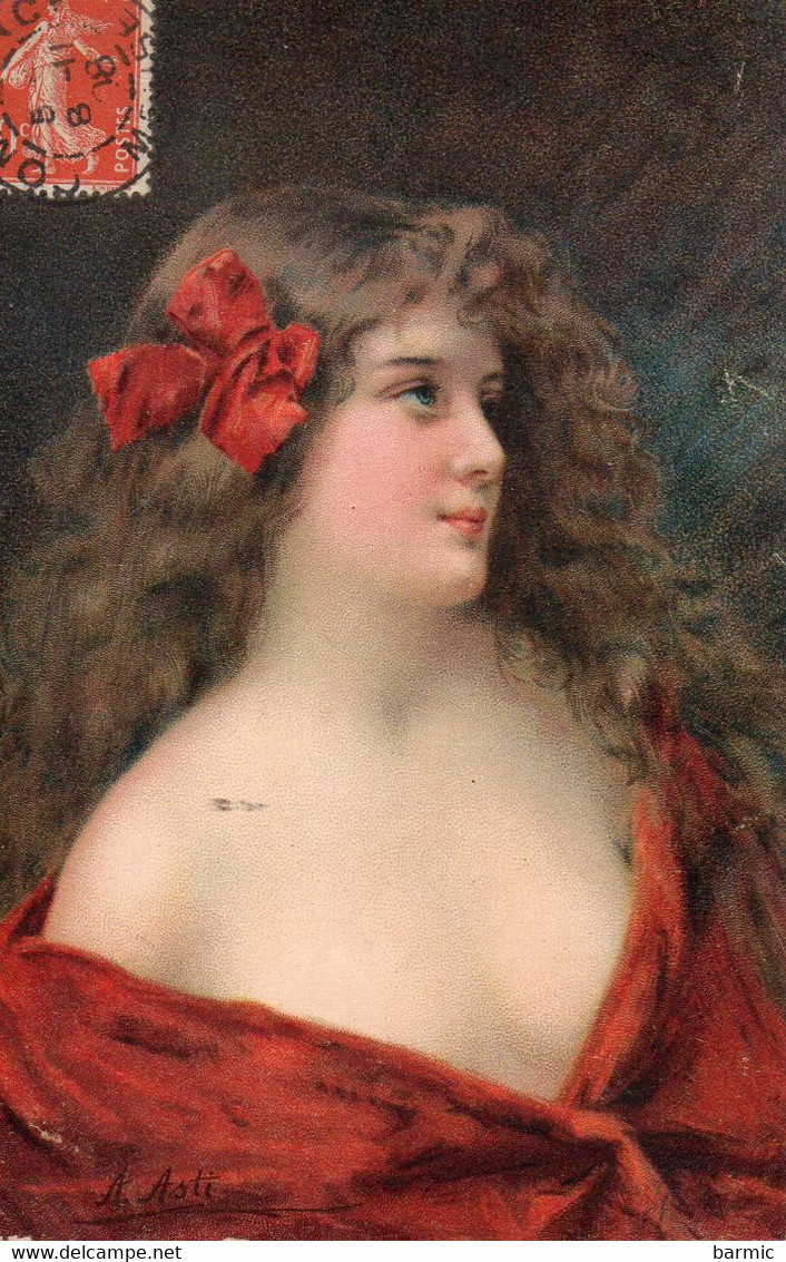 FEMME AU DECOLLETE VOLUPTUEUX  COULEUR REF 975 - Asti