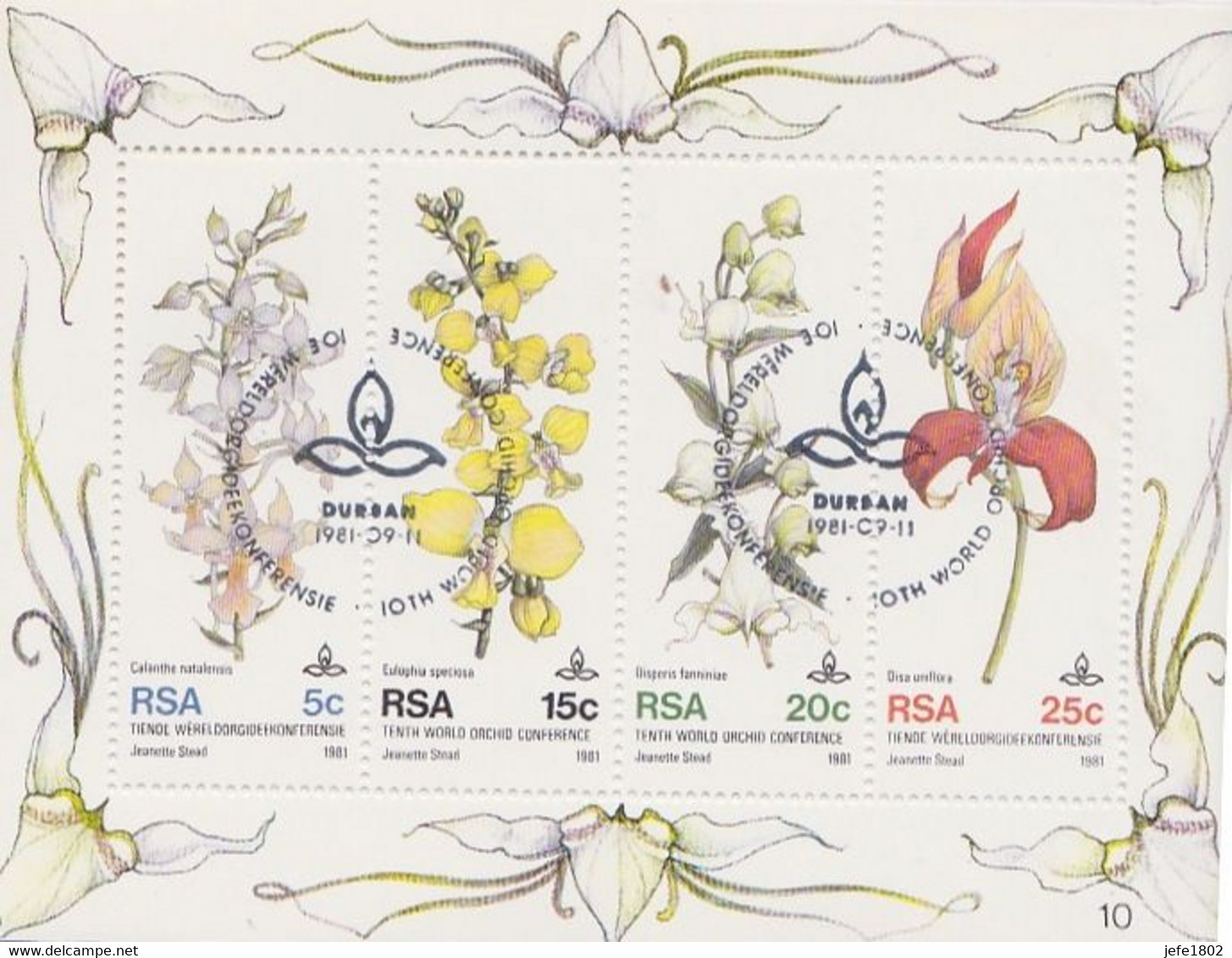 10th World Orchid Conference 1981 - Blocks & Sheetlets