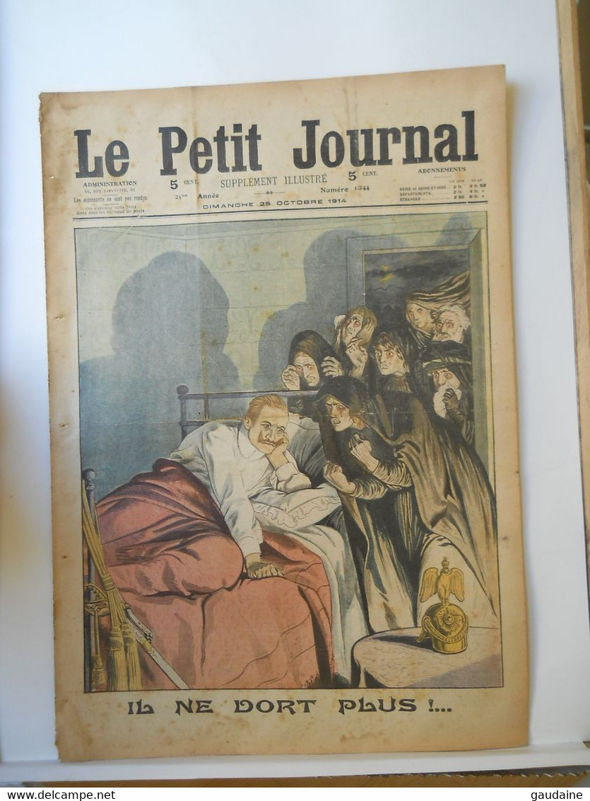 LE PETIT JOURNAL N°1244 - 25 OCTOBRE 1914 - GUERRE 14-18 - SOLDAT INDIENS - Le Petit Journal