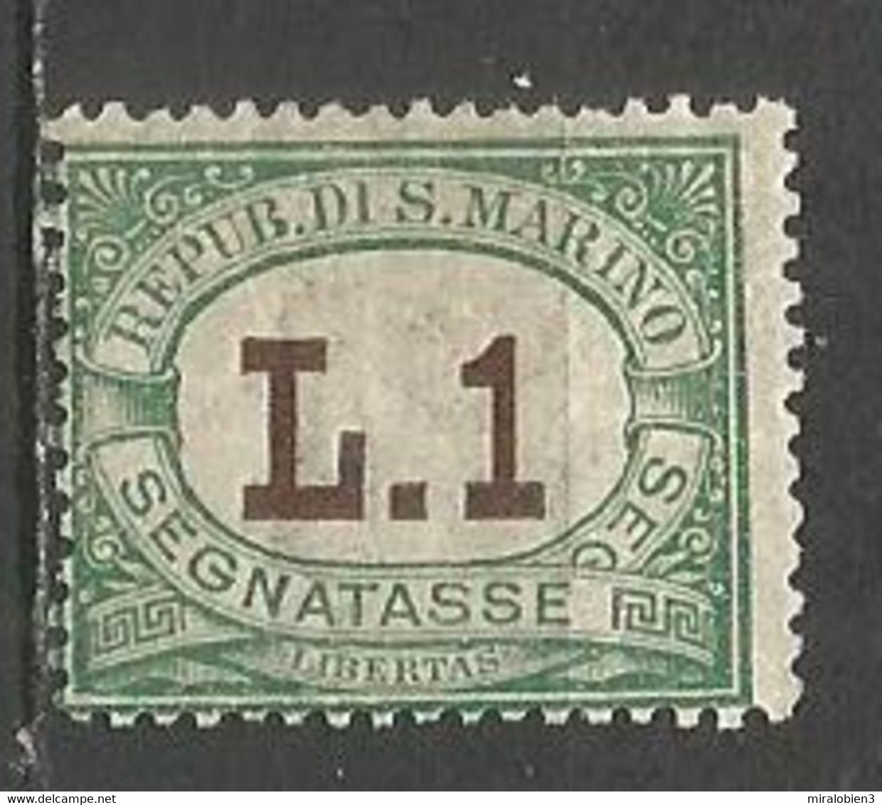 SAN MARINO TAXE YVERT NUM. 15 * NUEVO CON FIJASELLOS - Timbres-taxe