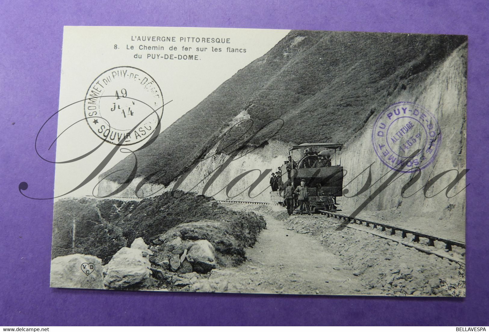 Puy De Dome Le Chemin De Fer Sur Le Flnacs.  1914 Trein Train  Edit V.D.G. - Treni