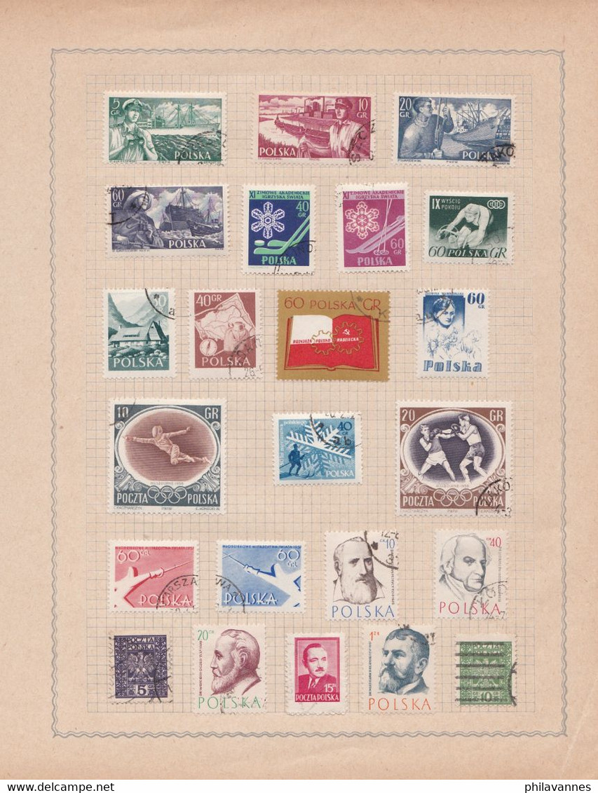 Pologne, Petite Collection Sur Feuille, ( SN /pol) - Sammlungen