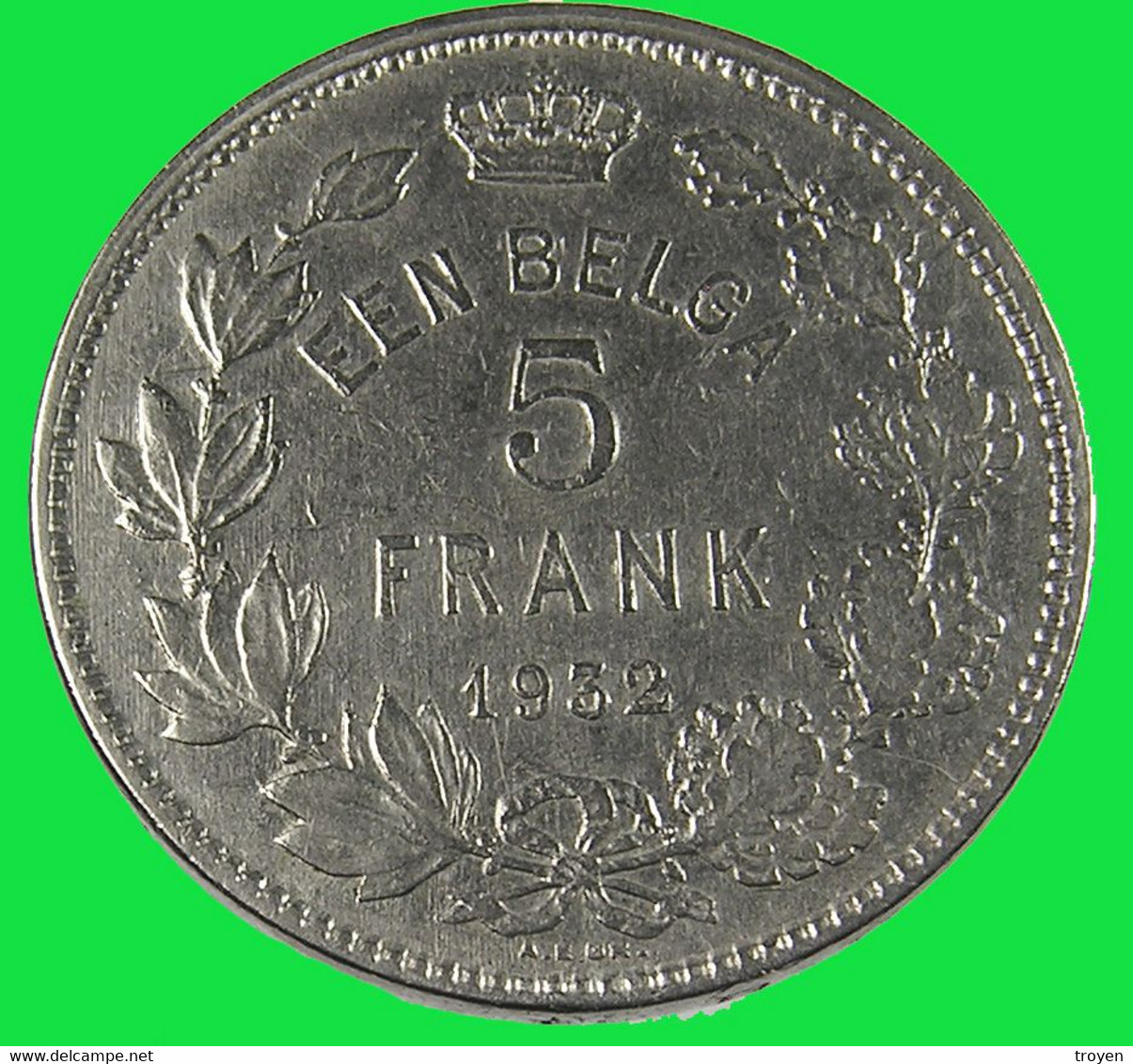 5 Frank - Belgique - Nickel - 1932 - TTB +  - - 5 Francs & 1 Belga