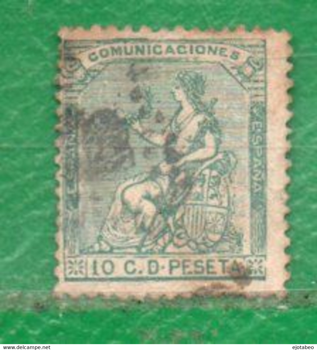 11 España 1873 Yvert 132 Usado V.F. 10 C.de Peseta TT: Escudos - Usados