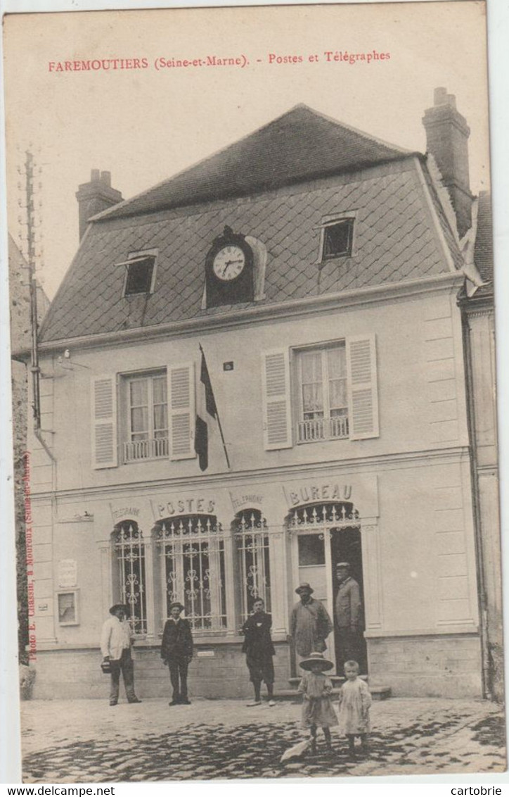 Dépt 77 - FAREMOUTIERS - Postes Et Télégraphes - Très Animée - Faremoutiers