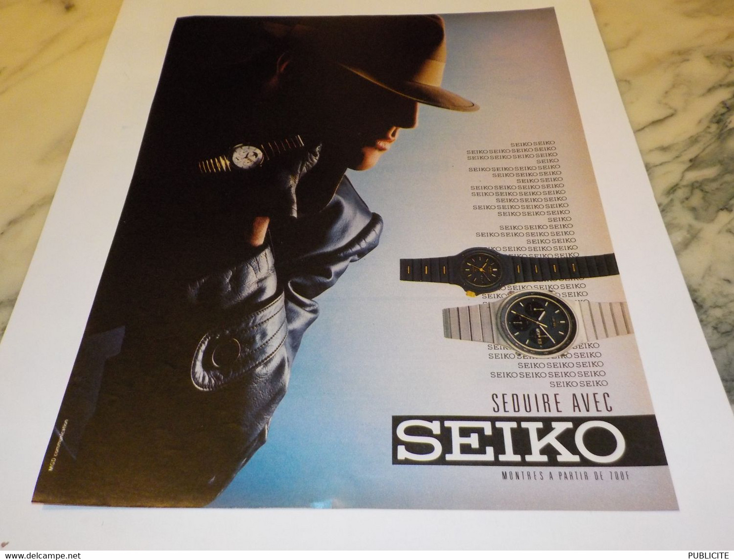 ANCIENNE  PUBLICITE SEDUIRE AVEC LA MONTRE  SEIKO 1984 - Autres & Non Classés