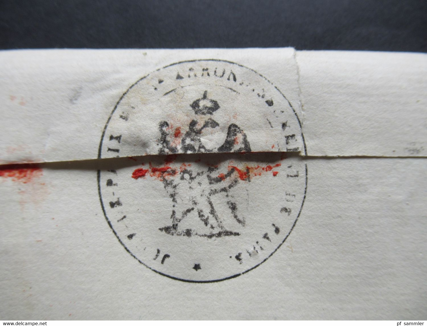 Frankreich Zeit Von Napoleon Bonaparte 1806 Faltbrief Inhalt Etat Civil Roter Stempel Paris An Den Maire De Saumur - 1792-1815 : Departamentos Conquistados