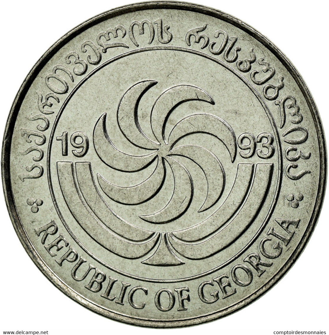 Monnaie, Géorgie, 2 Thetri, 1993, SUP, Stainless Steel, KM:77 - Georgië