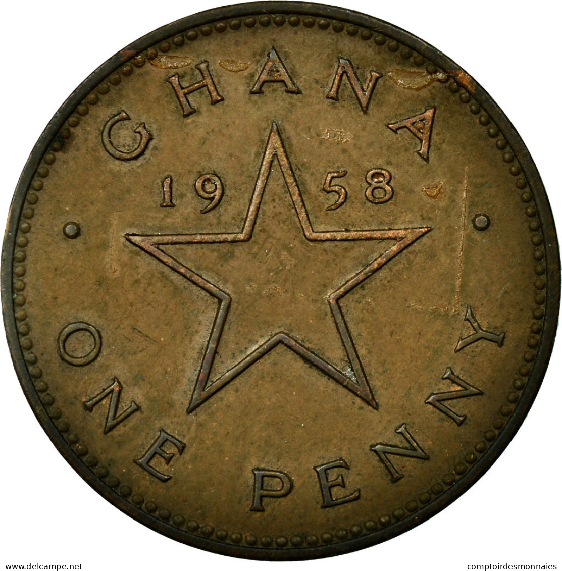 Monnaie, Ghana, Penny, 1958, TB, Bronze, KM:2 - Ghana