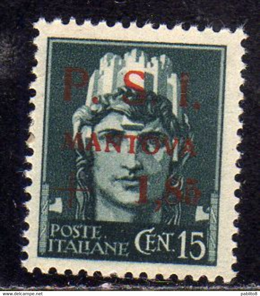 ITALY ITALIA CLN MANTOVA 1945 LIRE  1,85 SU CENT. 0.15c CENTESIMI MNH - Comité De Libération Nationale (CLN)