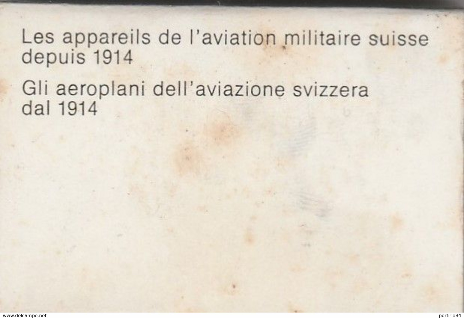 RARA SCATOLA FIAMMIFERI GLI AEROPLANI DELL'AVIAZIONE SVIZZERA DAL 1914 - C-3603-1 - Boites D'allumettes