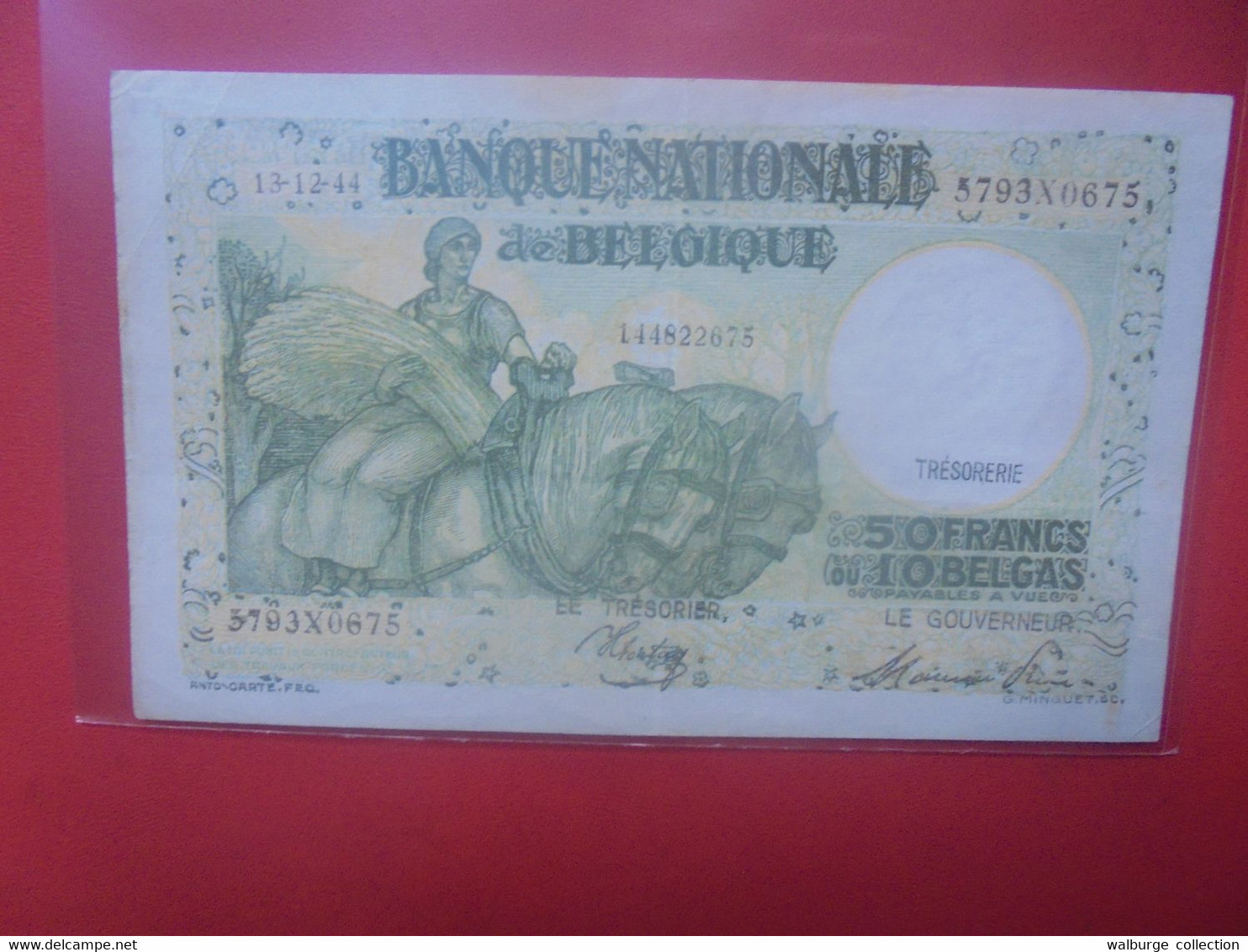 BELGIQUE 50 Francs 13-12-44 Circuler (B.18) - 50 Francs