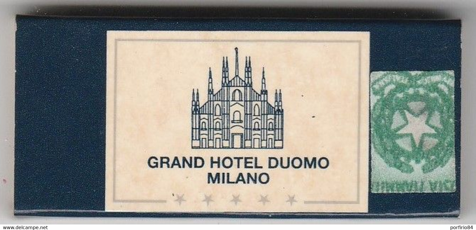 SCATOLA FIAMMIFERI GRAND HOTEL DUOMO MILANO - Boites D'allumettes