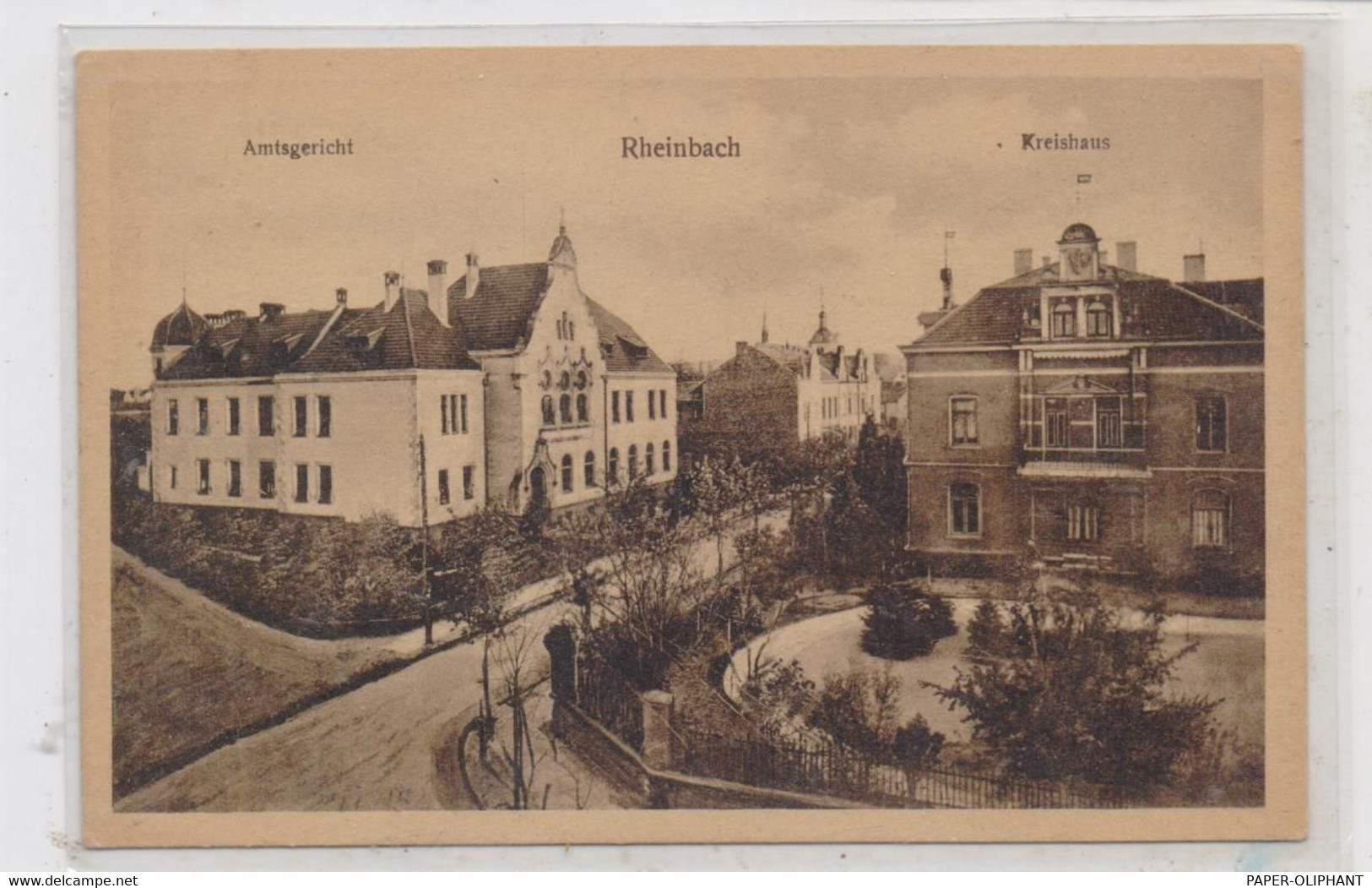 5308 RHEINBACH, Amtsgericht, Kreishaus (heute Rathaus), 1920, Verlag Riesenkönig - Siegburg
