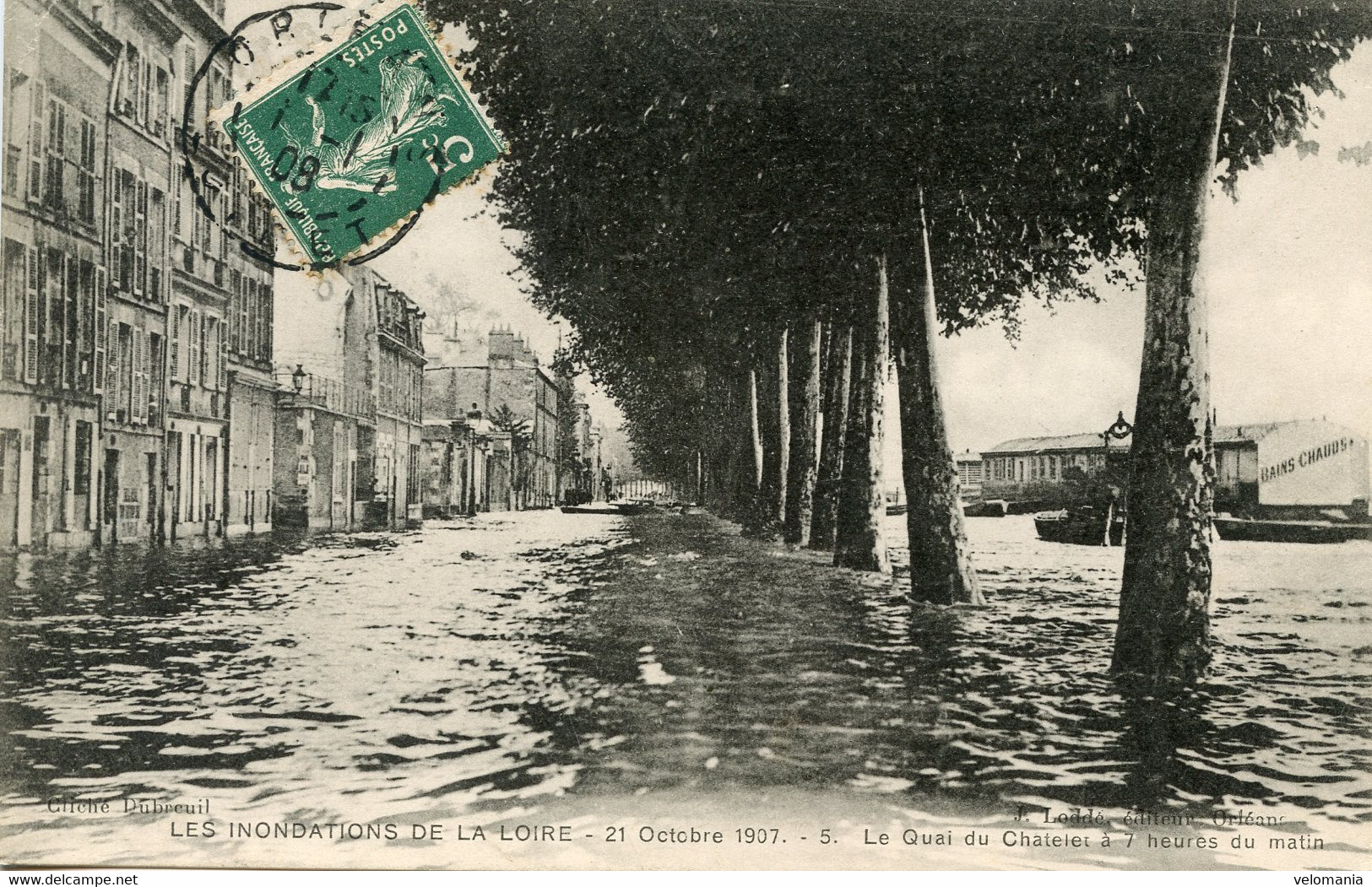 11448 Cpa45 Orléans - Les Inondations De La Loire 1907 - Le Quai Du Chatelet - Orleans