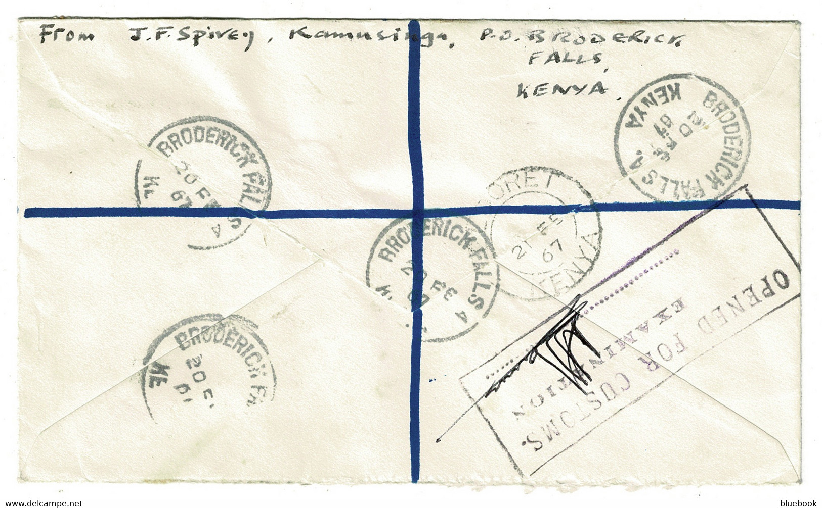 Ref 1540 -  1967 Registered Airmail Cover Broderick Falls Kenya To Barclays Bank Solihull - Kenya (1963-...)