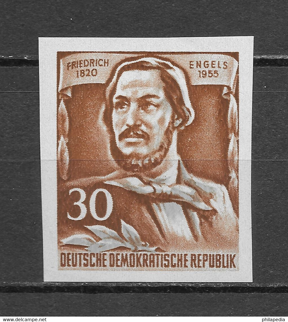 Allemagne Friedrich Engels Philosophe Communiste Non Dentelé Imperf Proof Revolutionary Geschnitten ** 1955 Cote 25€ - Karl Marx