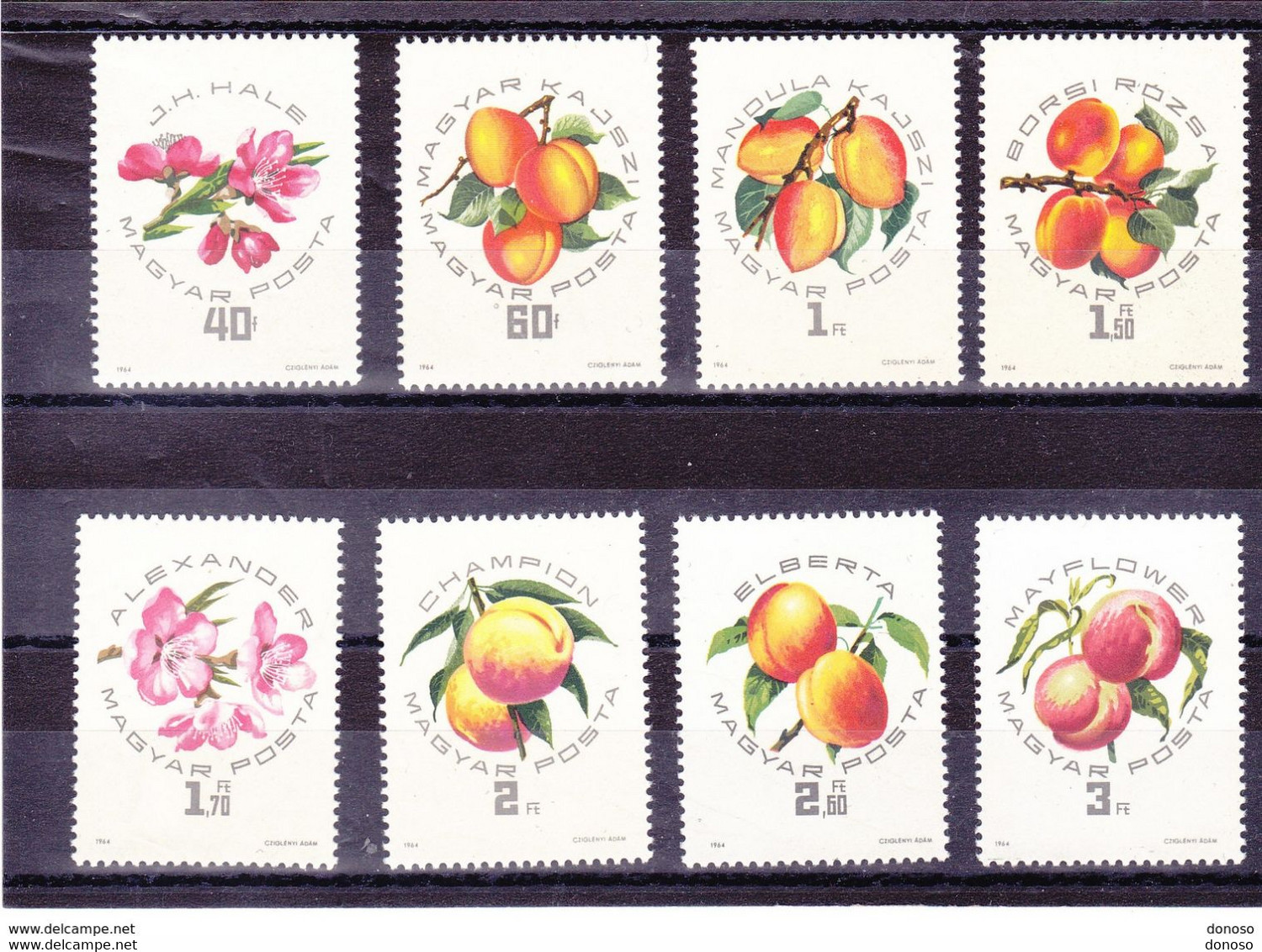 HONGRIE 1964 FRUITS Yvert 1662-1669 NEUF** MNH - Unused Stamps