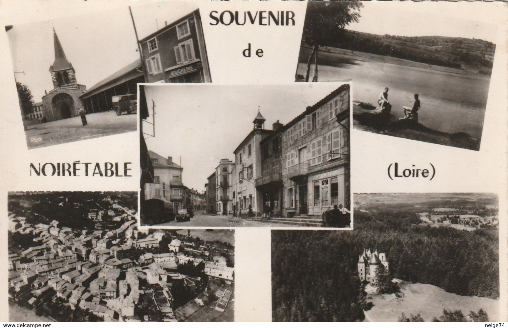 Carte Postale Des Années 50 De La Loire - Souvenir De Noirétable - Vues Multiples - Noiretable