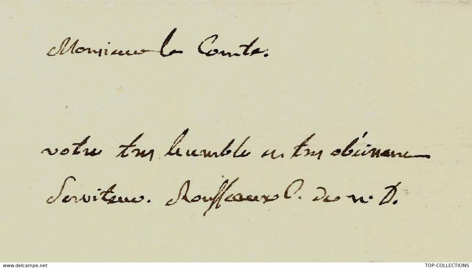 1826 Rouffeaux à Versailles => Le Comte De La Carte Chez Mr Bézion Palais Mazarin BNF Paris  Paris TEXTE INTERESSANT - Historical Documents