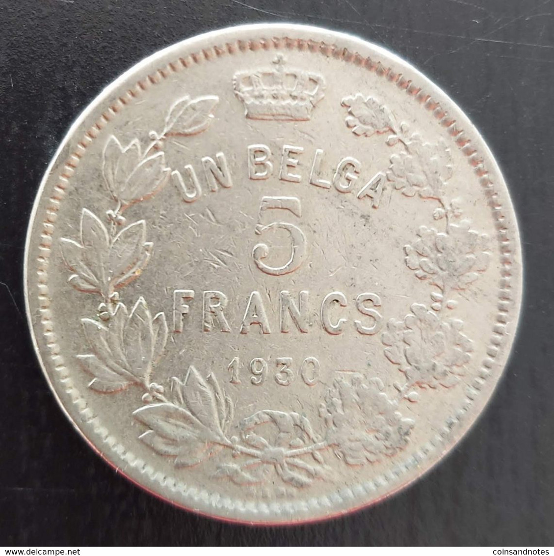 Belgium 1930 - 5 Francs/Un Belga Nikkel FR - Albert I - Morin 382b - Pr - 5 Frank & 1 Belga