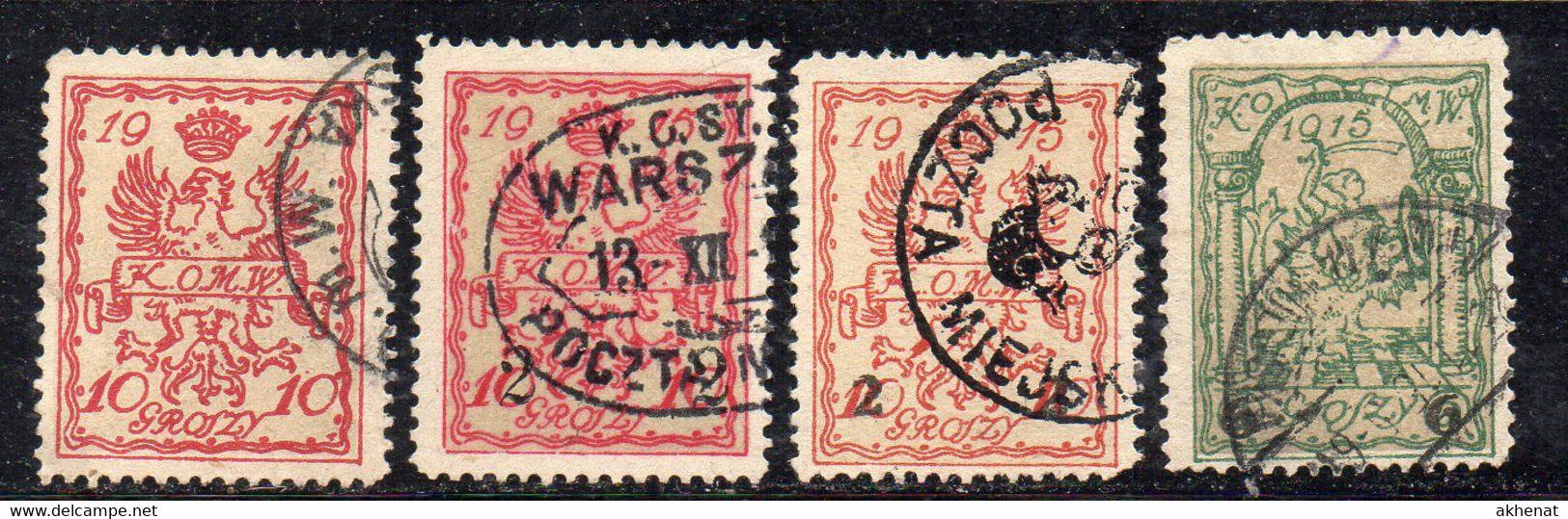 208BIG2 - POLONIA , Quattro Valori Usati - Used Stamps